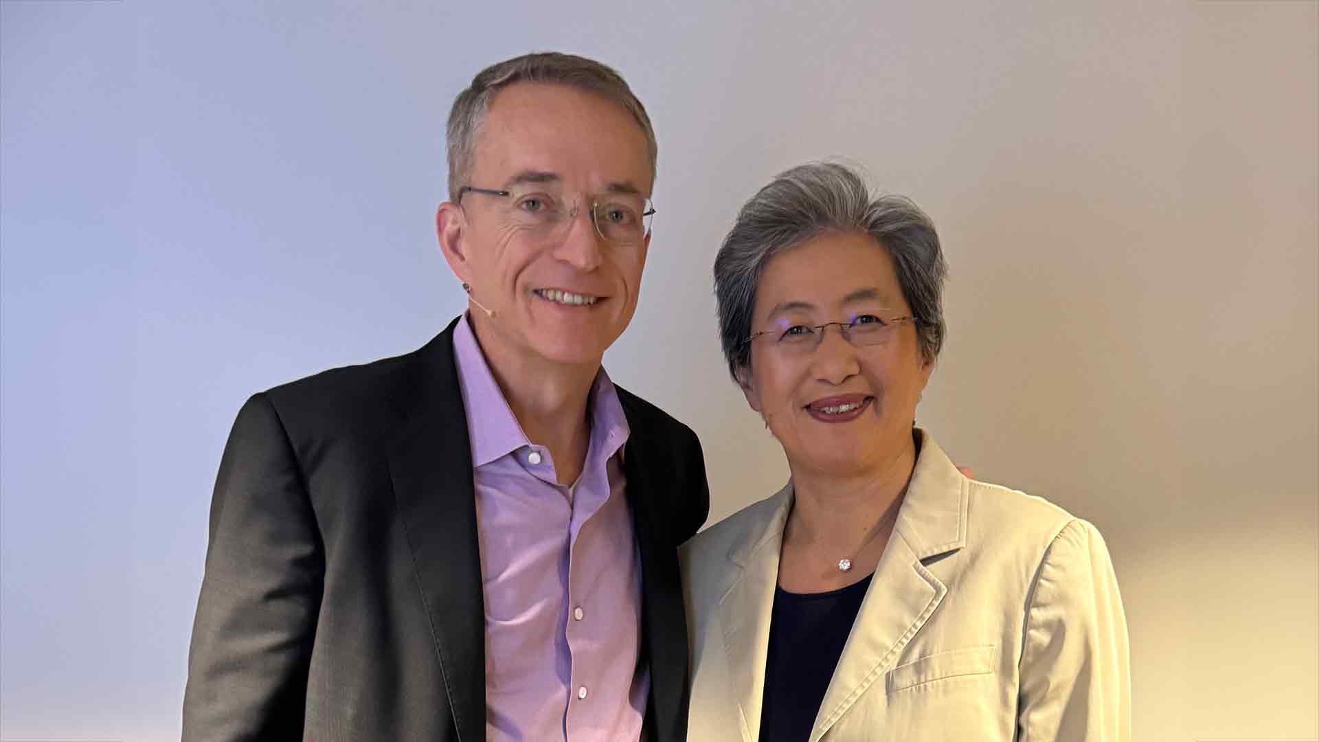 Pat Gelsinger, Intel CEO, and Lisa Su, AMD Chair and CEO