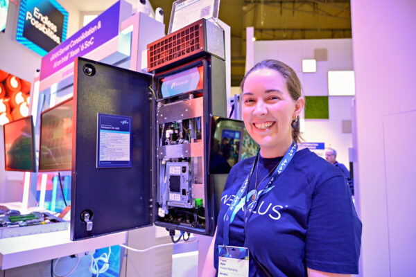 Fiona Ryan, product marketing manager at Nexalus, shows off the