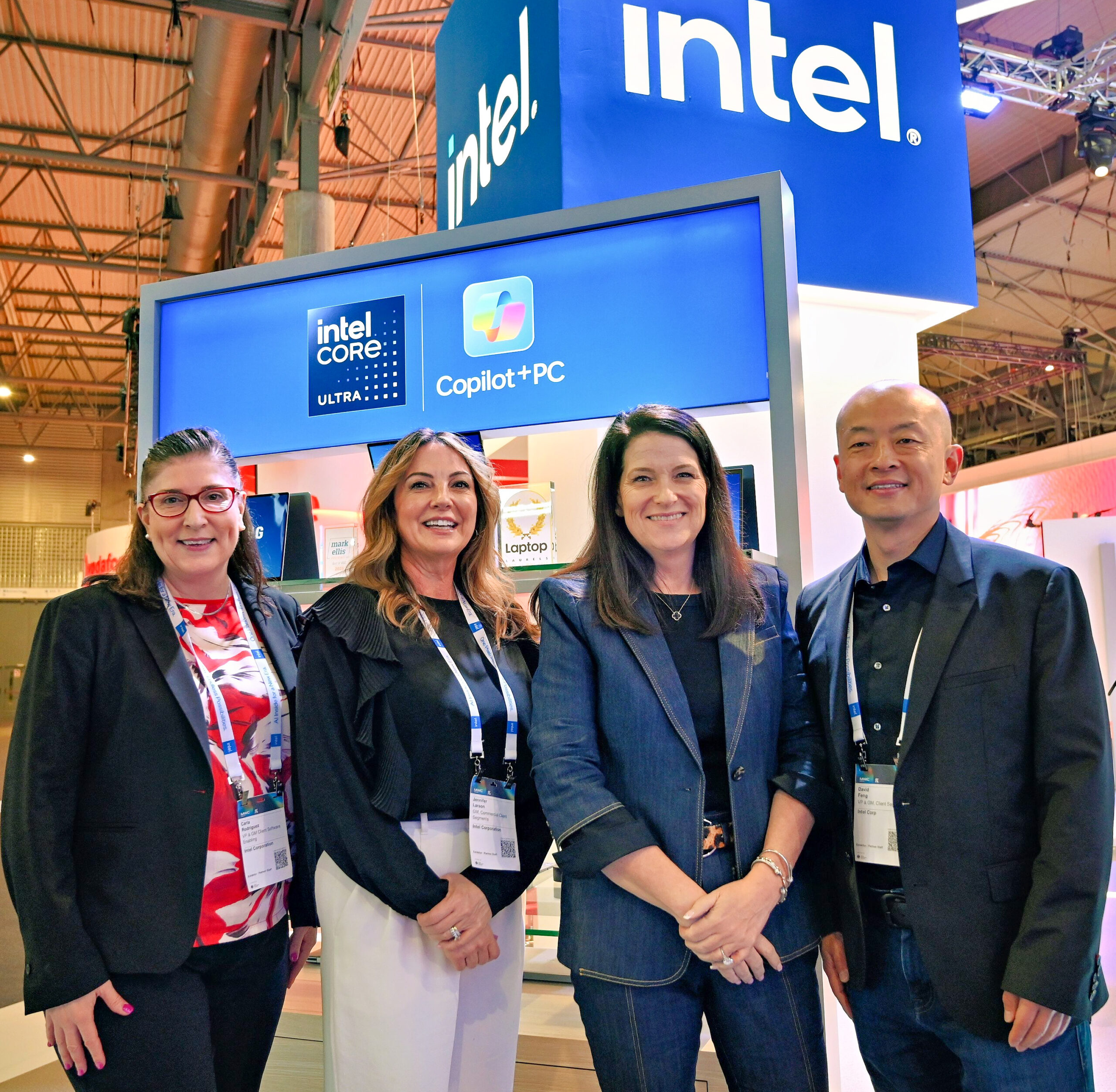 Intel leaders (from left) Carla Rodriguez, Jennifer Larson, Mich