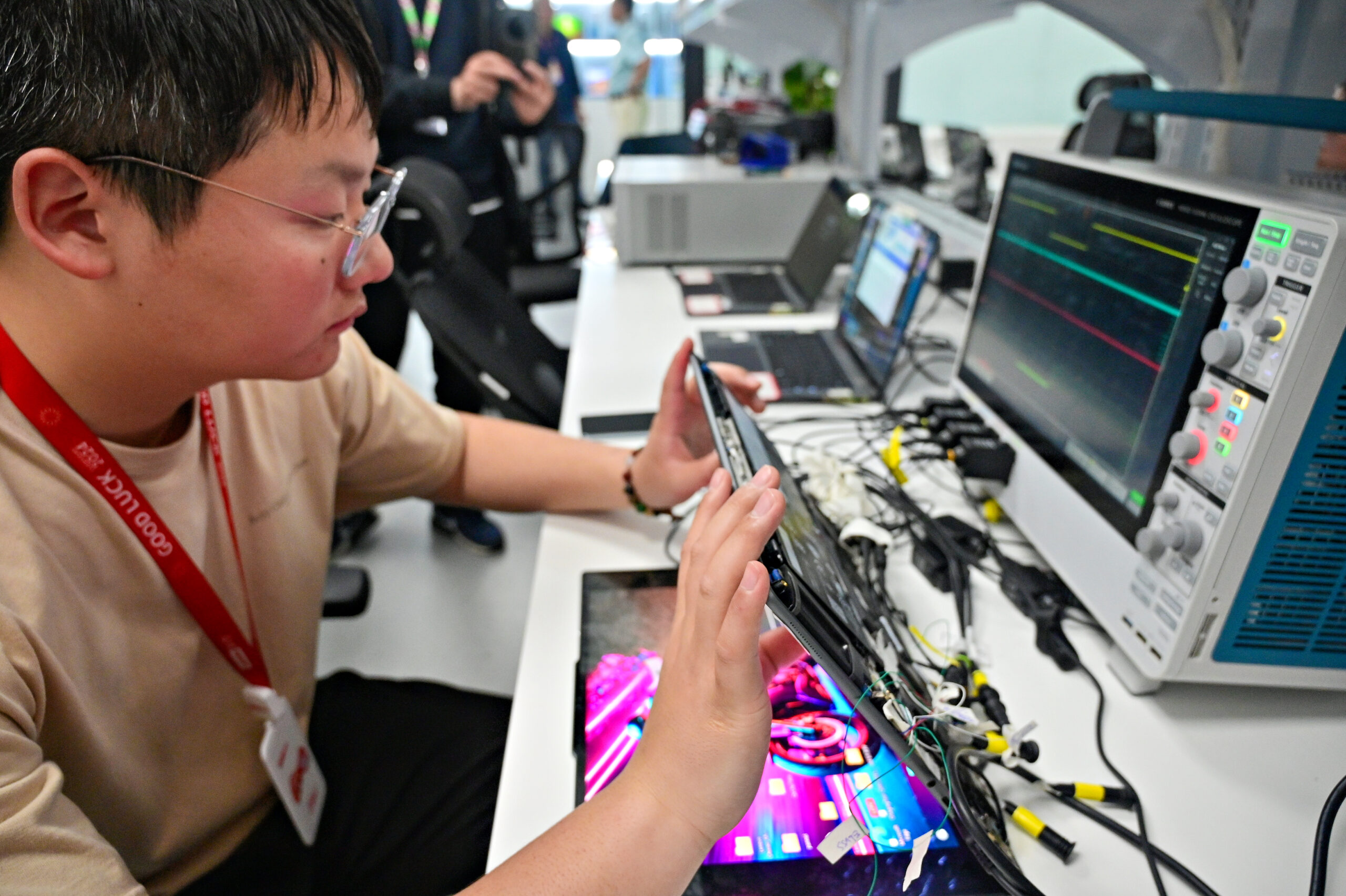 At Lenovo’s Advanced Co-Engineering Lab in Shanghai, China, Le